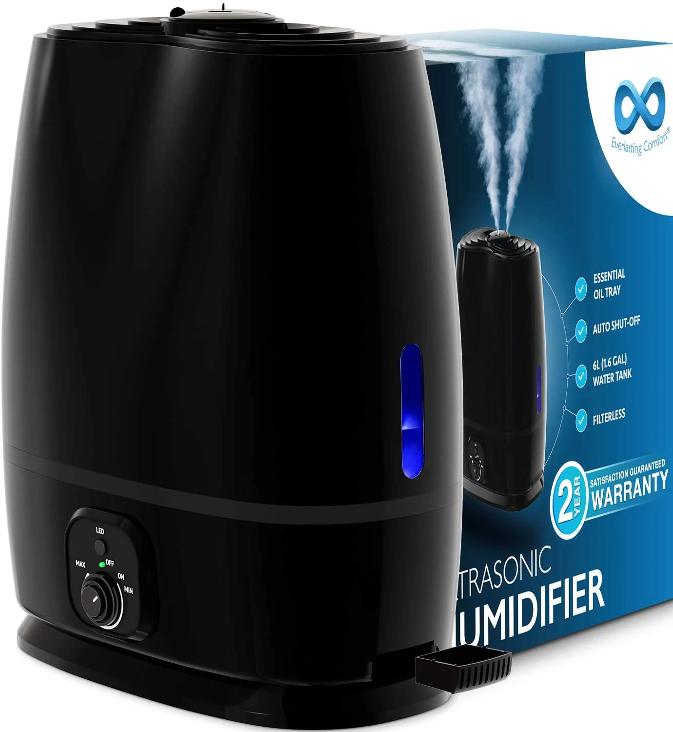 Comfort Humidifiers for home office with essential oil tray to make your workspace even more relaxing and enjoyable.