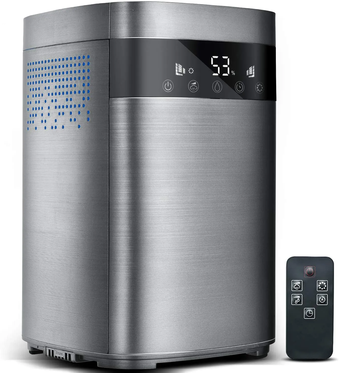 This beautiful Top-Filling warm and cool mist office humidifier has a led display, a sleep mode, and is superbly stylish.