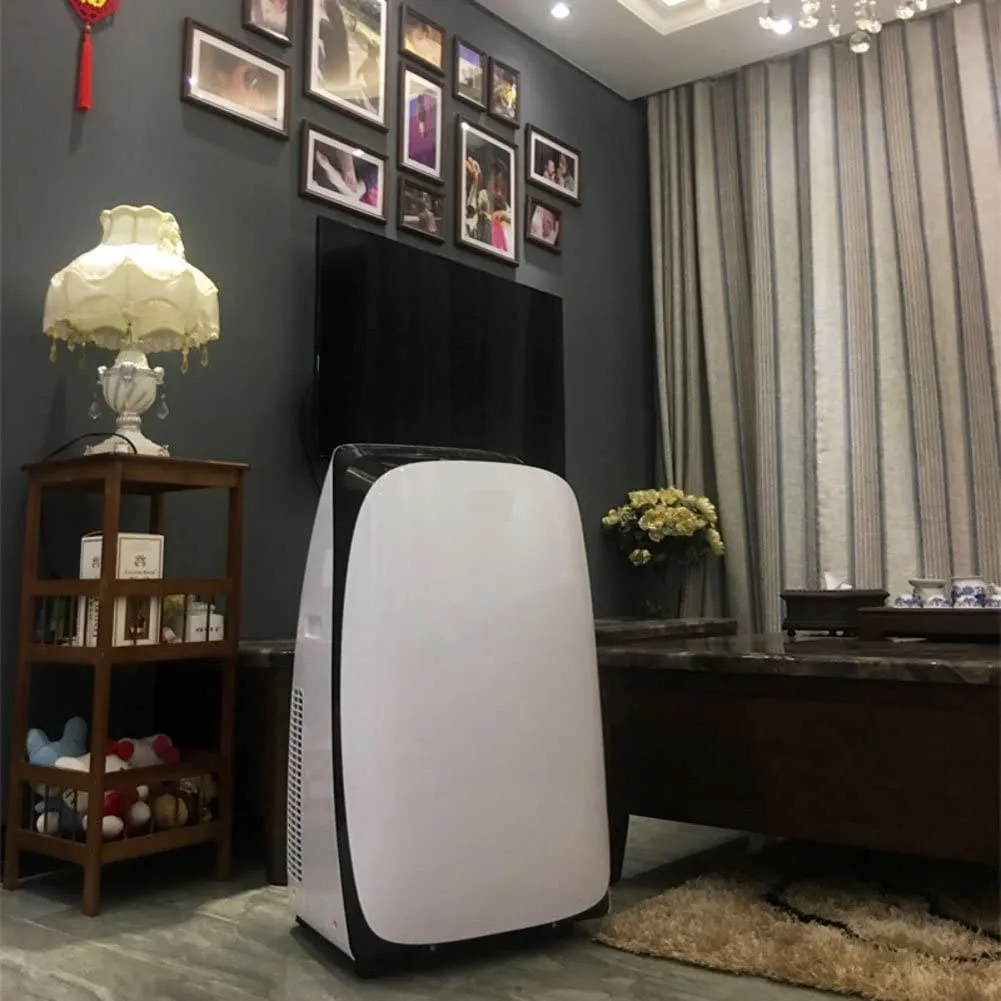 This elegant air conditioner is portable has a quiet fan and remote control and is able to cool bigger office spaces as well.