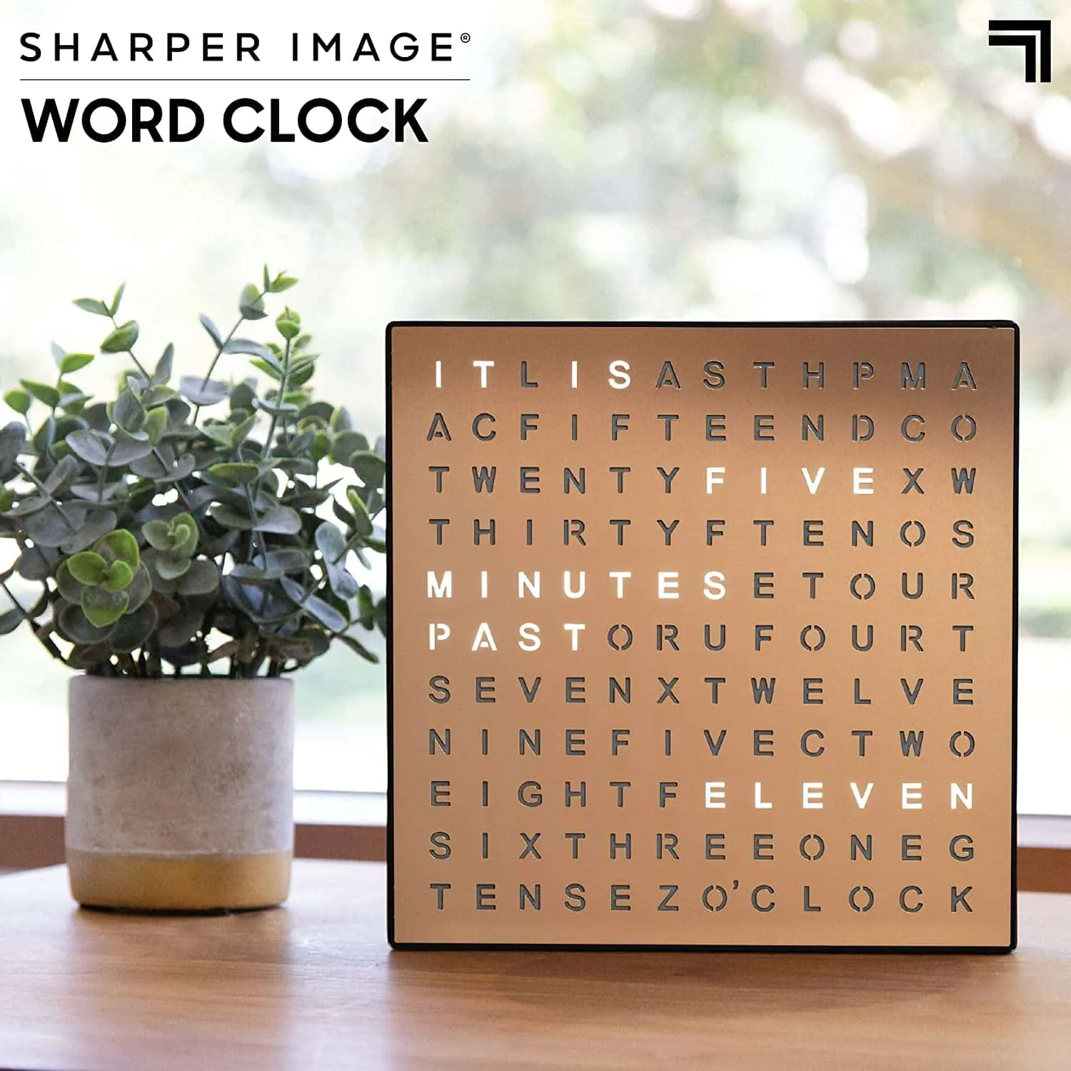 Light Up Electronic Word Clock - best modern office decor ideas