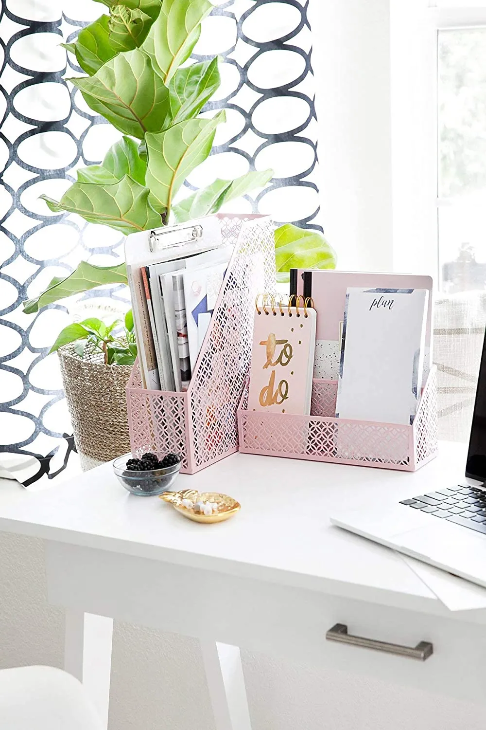 Office Supplies Pink Desk Accessories - modern office decor ideas