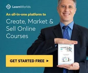 LearnWorlds logo - Learn how to create, market and sell online courses