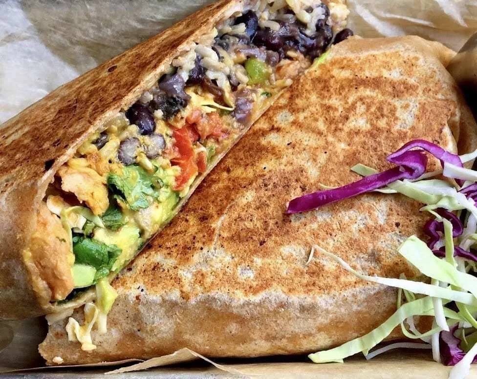 Veganized Crunch Wrap Supreme - vegan work lunch ideas